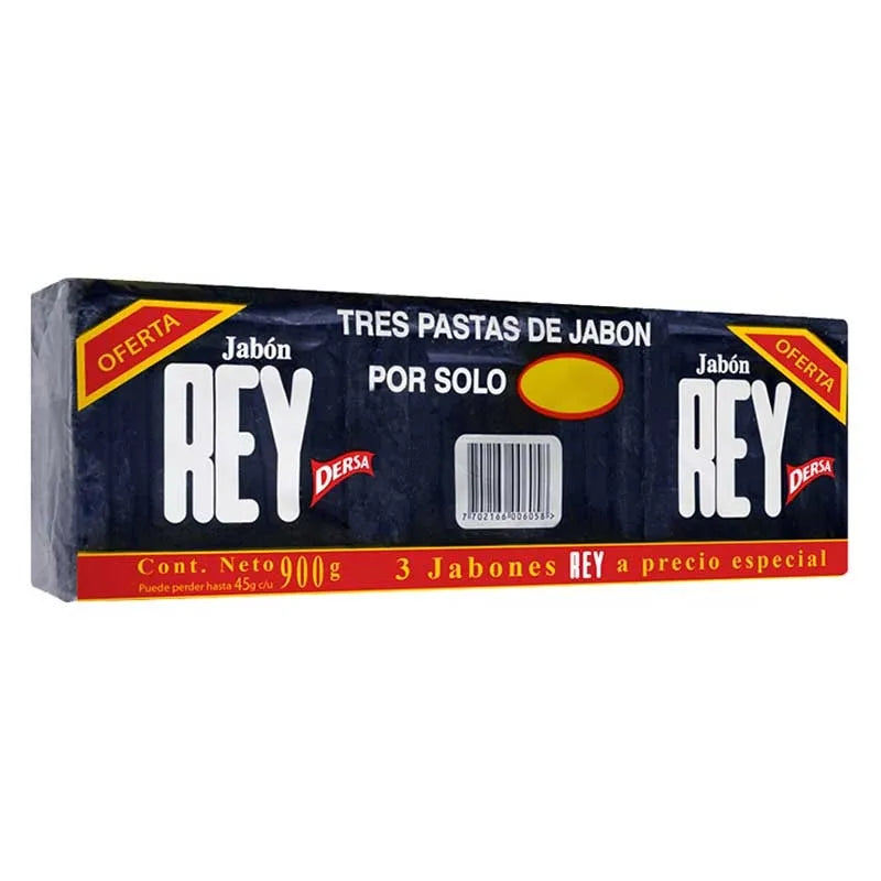 Jabon Rey Barra x3
