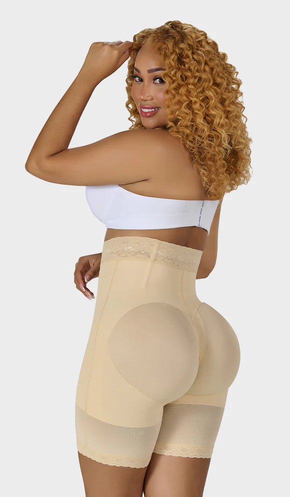 SXA00728- Faja short MYD media pierna – encaje siliconado