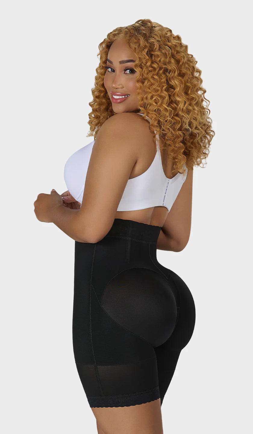 SXA00728- Faja short MYD media pierna – encaje siliconado